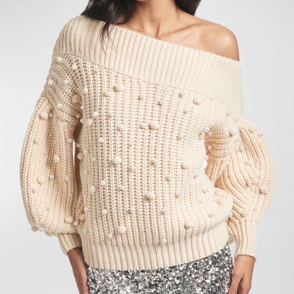 SACHIN & BABI Kit Embellished Off-Shoulder Sweater - Picture 2 of 8